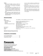 Предварительный просмотр 8 страницы Panasonic WV-PS550 Operating Instructions Manual