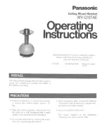 Preview for 1 page of Panasonic WV-Q107AE Operating Instructions Manual