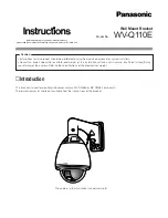 Preview for 1 page of Panasonic WV-Q110E Instructions Manual