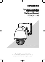 Preview for 1 page of Panasonic WV-Q122AS Operating Instructions Manual