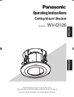 Preview for 1 page of Panasonic WV-Q126 Operating Instructions Manual