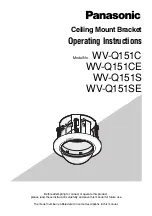 Предварительный просмотр 1 страницы Panasonic WV-Q151CE Operating Instructions Manual