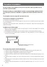 Предварительный просмотр 4 страницы Panasonic WV-Q169A Operating Instructions Manual