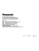 Preview for 2 page of Panasonic WV-Q62 Instructions