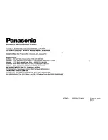 Предварительный просмотр 2 страницы Panasonic WV-Q63 Instructions