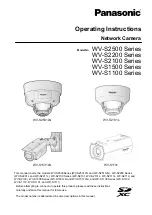 Предварительный просмотр 1 страницы Panasonic WV-S1100 Series Operating Instructions Manual