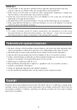 Preview for 7 page of Panasonic WV-S1111 Important Information Manual