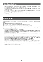 Preview for 8 page of Panasonic WV-S1111 Important Information Manual