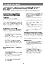 Preview for 13 page of Panasonic WV-S1570L Important Information Manual