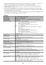 Preview for 27 page of Panasonic WV-S2570L Important Information Manual