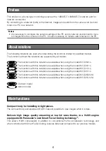 Preview for 4 page of Panasonic WV-S3511L Important Information Manual