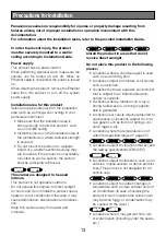 Preview for 13 page of Panasonic WV-S3511L Important Information Manual