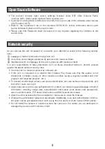 Предварительный просмотр 8 страницы Panasonic WV-S4550L Important Information Manual