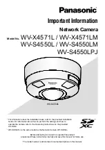 Предварительный просмотр 1 страницы Panasonic WV-S4550LPJ User Manual