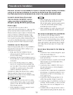 Preview for 13 page of Panasonic WV-S6111 Important Information Manual