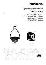 Предварительный просмотр 1 страницы Panasonic WV-SC380 Series Operating Instructions Manual