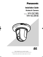 Panasonic WV-SC385 Installation Manual preview