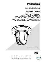 Panasonic WV-SC385PJ Installation Manual preview