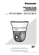 Panasonic WV-SC387A Installation Manual предпросмотр