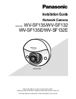 Panasonic WV-SF132 Installation Manual предпросмотр