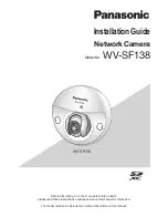 Panasonic WV-SF138 Installation Manual предпросмотр