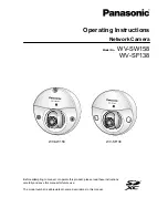 Предварительный просмотр 1 страницы Panasonic WV-SF138 Operating Instructions Manual