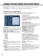 Preview for 26 page of Panasonic WV-SF330 Series Operating Instructions Manual