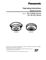 Panasonic WV-SF430 Series Operating Instructions Manual preview