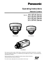 Panasonic WV-SFN6 series Operating Instructions Manual preview