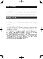 Preview for 5 page of Panasonic WV-SFR311A Important Information Manual