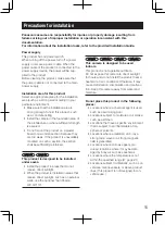 Preview for 15 page of Panasonic WV-SFR311A Important Information Manual