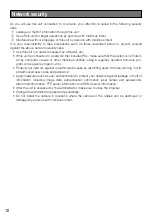 Предварительный просмотр 10 страницы Panasonic WV-SFV481 Important Information Manual