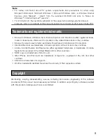 Preview for 9 page of Panasonic WV-SFV631L Important Information Manual