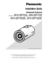 Предварительный просмотр 1 страницы Panasonic WV-SP105 Installation Manual