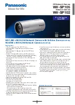 Panasonic WV-SP105 Specifications предпросмотр