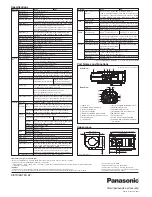 Preview for 2 page of Panasonic WV-SP305 Speci?Cations