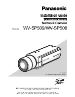 Предварительный просмотр 1 страницы Panasonic WV-SP509 Installation Manual