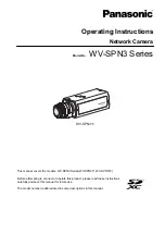 Panasonic WV-SPN311 Operating Instructions Manual preview