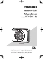 Panasonic WV-SW115 Installation Manual предпросмотр