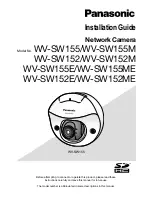 Предварительный просмотр 1 страницы Panasonic WV-SW155 Installation Manual