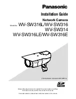 Panasonic WV-SW314 Installation Manual предпросмотр