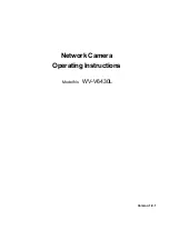 Предварительный просмотр 1 страницы Panasonic WV-V6430L Operating Instructions Manual