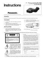 Предварительный просмотр 1 страницы Panasonic WV-VF39 Instructions