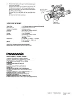 Предварительный просмотр 2 страницы Panasonic WV-VF39 Instructions