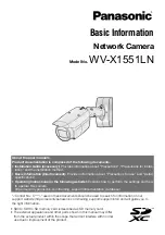 Panasonic WV-X1551LN Basic Information preview