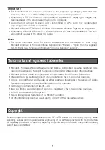 Preview for 7 page of Panasonic WV-X6531N Important Information Manual