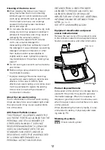 Предварительный просмотр 12 страницы Panasonic WV-X8570N Important Information Manual