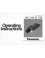 Panasonic WV140 - B & W CAMERA Operating Instructions Manual preview