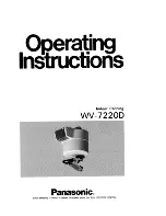 Panasonic WV7220D - CCTV ACCESSORIES Operating Instrctions preview