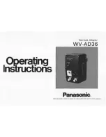 Preview for 1 page of Panasonic WVAD36 - CL CAMERA ACCESS Operating Instructions Manual